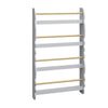 4 Tier Wall Mounted Children Bookcase Display Bookshelf Storage Unit Rack White