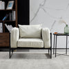 Single/Double/Triple Sofa Armchair Faux Leather Cushion Seat Metal Frame Armrest