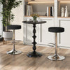 Swivel Bar Stool Set of 2 Height-adjustable PU Leather Kitchen Stool w/Footrest
