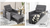 Single Chair Bed, Pull Out Sleeper Chair with Adjustable Backrest, Grey