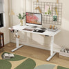 Electric Standing Desk Height Adjustable Sit to Stand Table Office 140cm White