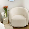 360° Swivel Tub Chair Barrel Chair Occasional Armchair Teddy Fleece Accent Sofa