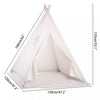 Large Canvas Kids Teepee Tent Play House Childrens Camping Wigwam with Floor Mat