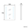 LED Mirror Bathroom With Light Touch Shaver Socket Illuminated Demister 70X50cm