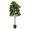 Realistic Artificial Lemon Tree 120cm 4ft Plastic Indoor Plant Office Desk Decor