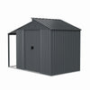 10x6FT Outdoor Garden Metal Storage Shed House w/Open Sheds for Tools Bike