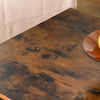 HOMCOM 2-Tier Wooden Coffee Table Retro Industrial Style Side Desk Living Room
