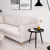 Round Metal Side End Table Living Room With Shelf Bedside Nightstand