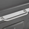 Charcoal Grill BBQ Trolley Wheels Garden Metal Barbecue w/ Shelf Grey