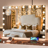 17 LED Hollywood Makeup Mirror Large Vanity Light Mirror with Dimmable LED Bulbs