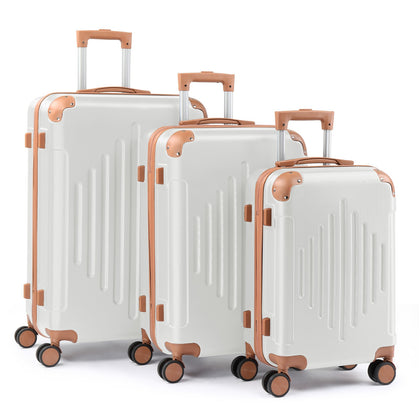 3Set Hard Shell ABS Cabin Suitcases Luggages Travel Trolley Case 20/24/28inch