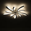 LED Ceiling Fan Light Dimmable Living Room Chandelier Lamp With Remote Control