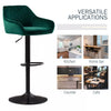 2x Bar Stools Breakfast Comfortable Swivel Gas Lift Kitchen Stool Leather Chairs