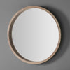 Bowman Oak Wood Frame Round Minimal Contemporary Scandi Natural Wall Mirror 70cm