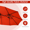 4.6M Outdoor Extra Large Umbrella Double-Sided Parasol W/ Solar LED Lights