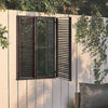 Rustic Outdoor Garden Shutter Mirror Wall Mounted Vintage Distressed Metal Frame
