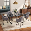 Metal Square Base Rectangular Tempered Glass Dining Table Dining Room Kitchen UK