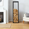 Neo Firewood Log Rack Large Black Metal Shelf Stand Tall Steel Storage Holder