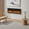 LED Fireplace Media Wall Fire Wall Mounted / Standing Electric Heater 40inch UK