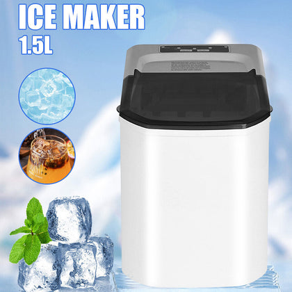 12KG/24H PORTABLE ICE MAKER COUNTERTOP ICE MAKER MACHINE SELF-CLEANING FUNCTION
