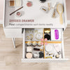 Dressing Table with Arched Mirror and 3 Drawers for Bedroom Small Spaces White