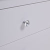 White Chest of Drawers Storage Unit Bedroom Office Organiser with Diamond Handle