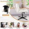 Armless Office Desk Cross Legged Office Chair w/Adjustable Height & 360°Rotation
