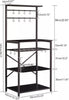 Microwave Oven Stand with Storage Shelves Kitchen Baker's Rack, Industrial