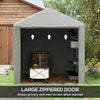Garden Storage Shed Tent Galvanised Steel Frame Shelter w/Accessories LightGrey