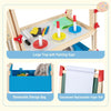 3-in-1 Kids Art Easel Toddler Adjustable Double-sided Wooden Magnetic Easel