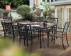 7Pcs Patio Dining Set Larger Rectangle Garden Outdoor Dining Set Patio Table Set