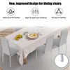 Set of 4 Dining Chairs Padded Seat High back Metal Legs Home Furniture