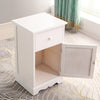 Set of 2 Chic Bedside Cabinet Table Nitghtstands w/ Storage Drawer and Cupboard