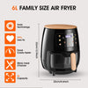 6L Air Fryer transparent New Large Capacity Touch Screen Multifunction mini oven