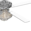 52In 5 Chrome Blades Ceiling Fan Crystal Light 3 Speed Reversible Motor w/Remote