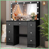 Dressing Table Vanity Set Make up Desk with Dimmable LED Light Mirror 7 Drawers
