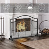 Freestanding Fireplace Screen Guard Spark Mesh Design Fire Guard Fire Panel