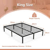 Heavy Duty Metal Platform Bed Frame King Size with Under Bed Storage