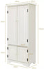 Tall Kitchen Larder Slim White Pantry Cabinet Cupboard Storage Unit Shelves Wood