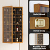 52 Slots Shot Glass Display Case With Removable Shelves Wall Mounted Cabinet UK