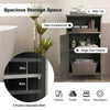Freestanding Storage Organizer Wooden Bathroom Floor Cabinet-Grey