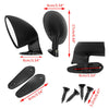 1 Pair Universal Car Classic Door Wing Side Mirror Rearview Vintage Black L+R