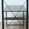 Industrial Computer Desk Storage Book Shelves Workstation Study Writing Table