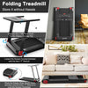 Foldable Electric Treadmill with APP Control & LED Display-Red