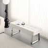 Austin Large Faux Leather Dining Bench In White