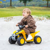Kids Ride on ATV 6V Battery Powered Electric Quad Car w/Horn Sound-Yellow