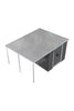 Galvanized Steel Outdoor Garden Storage Shed W/ Open Shed for Bike Tool 5.5x9FT