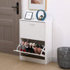 SHOE CABINET 2 DRAWER STORAGE CUPBOARD RACK SHELF FOOTWEAR ORGANISER SHOE STAND