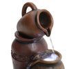 Garden Water Feature Fountain Waterfall Mains Power Light Outdoor Ornament Pump