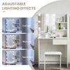 White LED Dressing Table Makeup Vanity with Mirror Drawers & Stool Modern